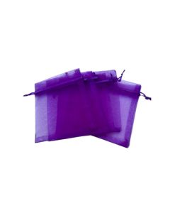 Organzazakjes Paars 10×15 cm – per 50 stuks