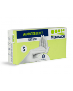 Merbach Soft Nitrile Handschoenen (wit) S
