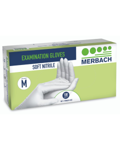 Merbach Soft Nitrile Handschoenen (wit) M